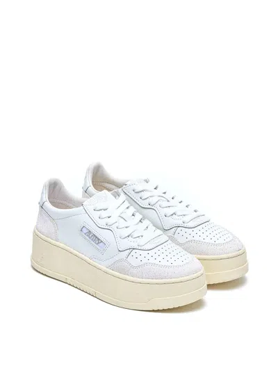 Autry White Platform Sneakers In Multi