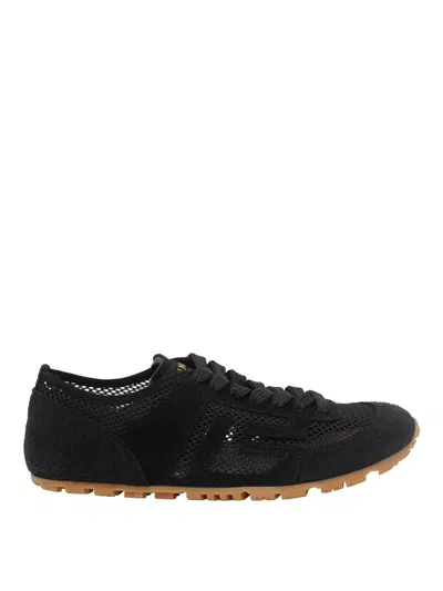Balmain Racer 45 Suede And Perforated Mesh Sneakers In Multi
