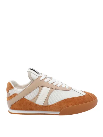 Chloé Kick Brown Sneaker With Logo Patch On The Tongue And Logo Lettering On The Back In Fabric And Suede  In Brown