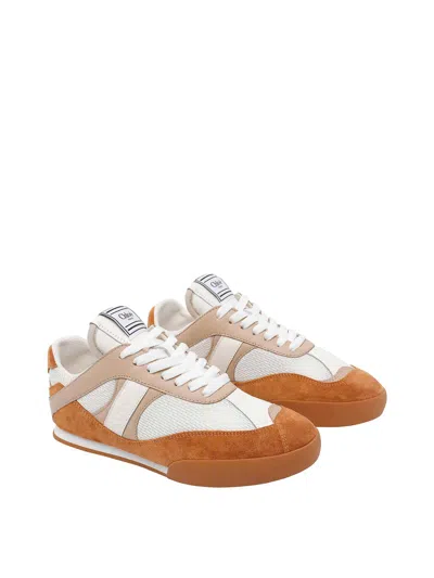 Chloé Kick Brown Sneaker With Logo Patch On The Tongue And Logo Lettering On The Back In Fabric And Suede  In Brown