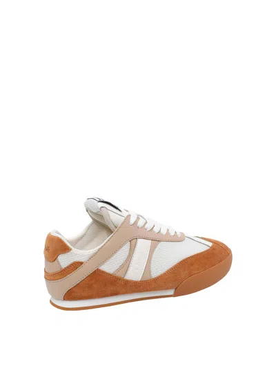 Chloé Kick Brown Sneaker With Logo Patch On The Tongue And Logo Lettering On The Back In Fabric And Suede  In Brown