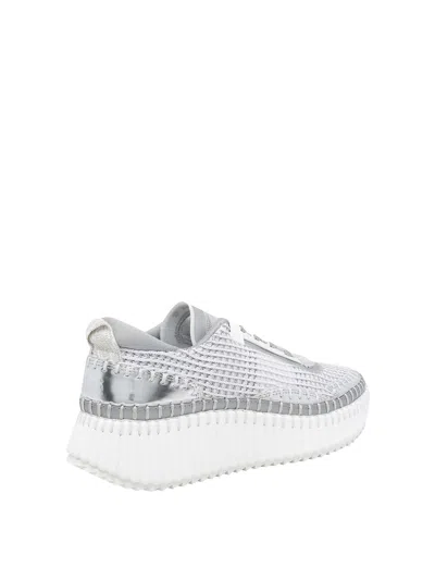 Chloé Chloe Women Multicolor Fabric Nama Sneakers In Silver