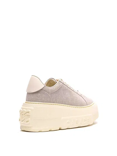 Casadei Nexus Solar Eclipse Platform Logo Sneakers In Neutral