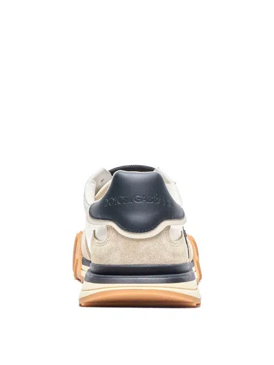 Dolce & Gabbana Dg Athletic Black Low Top Sneakers With Logo Patch On The Tongue And Maxi Logo On The Side In Suede  In Brown
