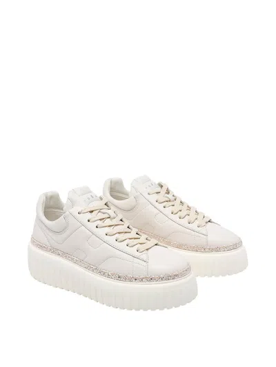 Hogan H-stripes Platform Sneakers In Multi