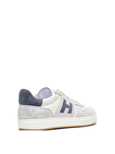 Hogan Lightweight Leather And Mesh Athletic Sneakers In White