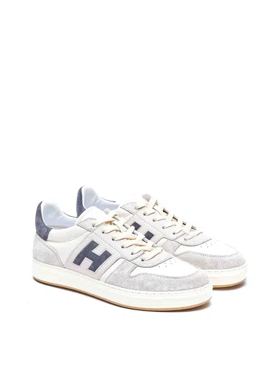 Hogan Lightweight Leather And Mesh Athletic Sneakers In White