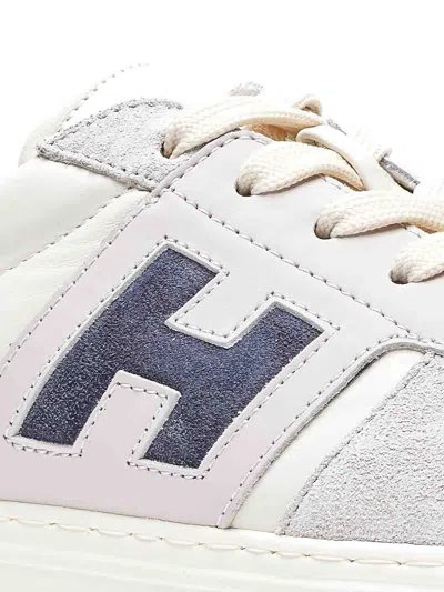 Hogan Lightweight Leather And Mesh Athletic Sneakers In White