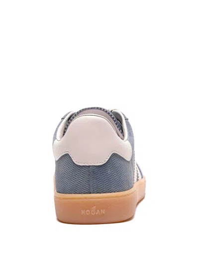 Hogan Navy Suede Leather H Sneakers In Black