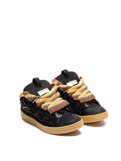 Lanvin Curb Lace-up Sneakers In Multi