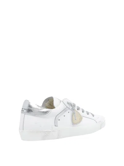 Philippe Model Prsx Leather Sneaker In White