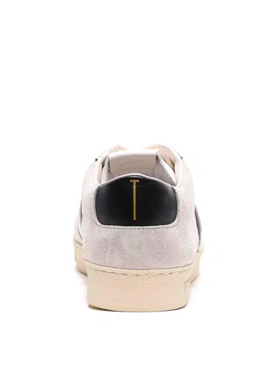 Tom Ford Panelled Suede And Grained Leather Sneakers In Multi