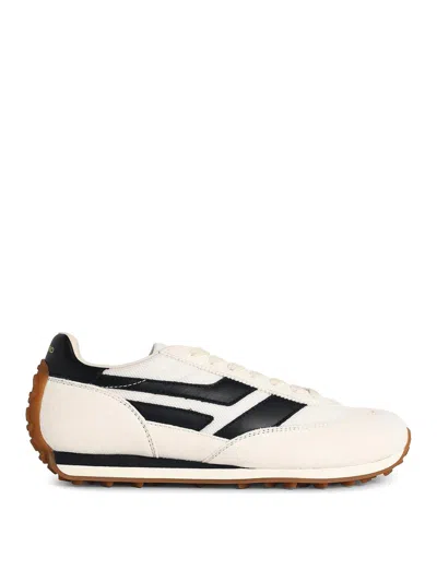 Tom Ford Low-profile White Sneakers With Black Leather Accents In White