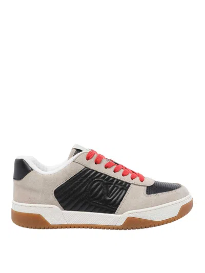 Valentino Garavani Sneakers Contrasting Panels Perforated Detailing Rubber Sole In Multi
