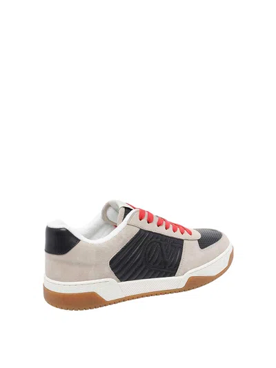 Valentino Garavani Sneakers Contrasting Panels Perforated Detailing Rubber Sole In Multi