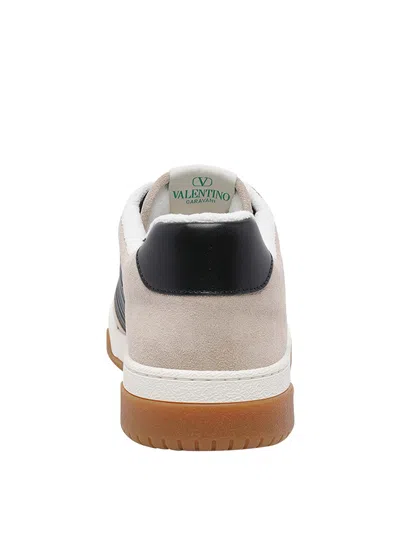 Valentino Garavani Sneakers Contrasting Panels Perforated Detailing Rubber Sole In Multi