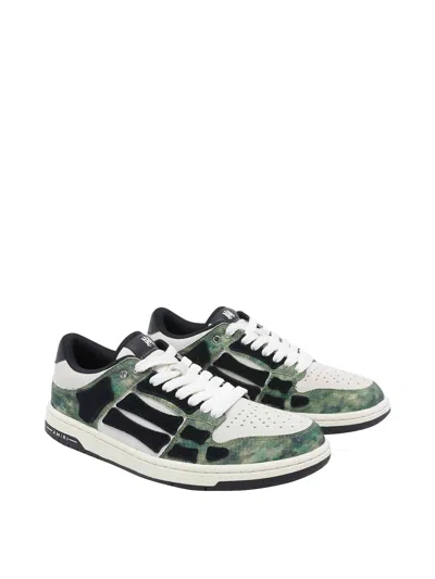 Amiri Low Top Camouflage Pattern Rubber Sole Sneakers In Multi