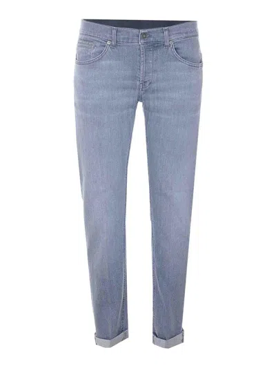 Dondup Button Five-pocket Jeans In Blue