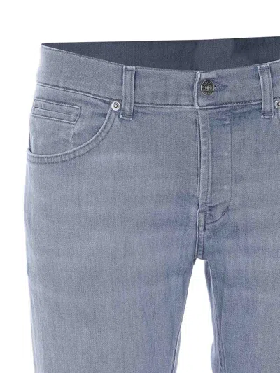 Dondup Button Five-pocket Jeans In Blue