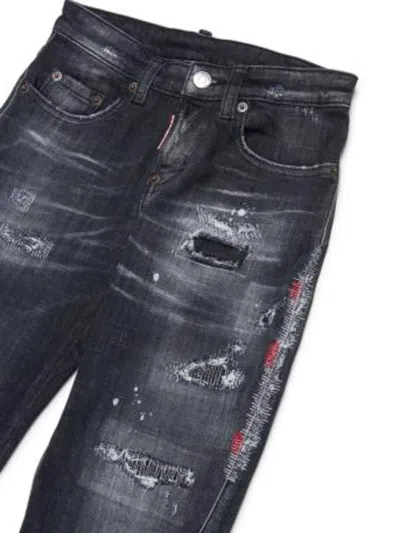 Dsquared2 Distressed Jeans In Black