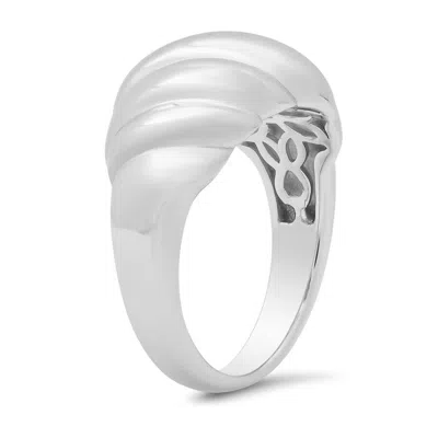 Kylie Harper Sterling Silver Domed Wave Statement Ring In Silver
