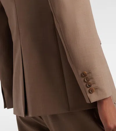 Max Mara Circense Single-button Wool Jacket In Brown