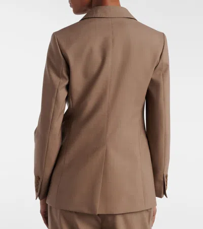 Max Mara Circense Single-button Wool Jacket In Brown