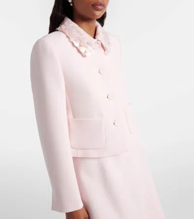 Max Mara Sequin-embellishment Blazer In Pink