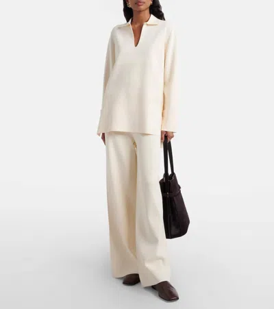 Max Mara Jersey Top In Neutral