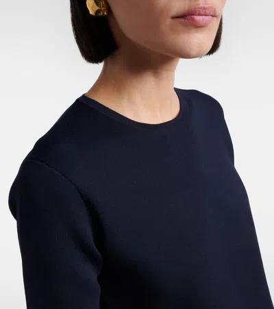 Max Mara Jersey Top In Blue