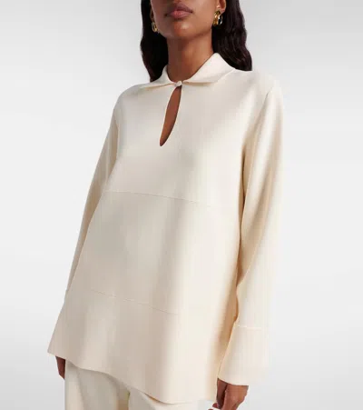 Max Mara Jersey Top In Neutral