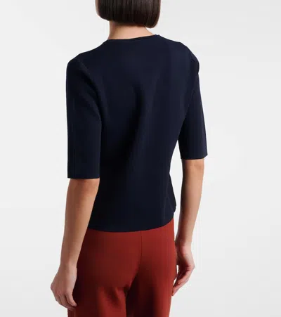 Max Mara Jersey Top In Blue