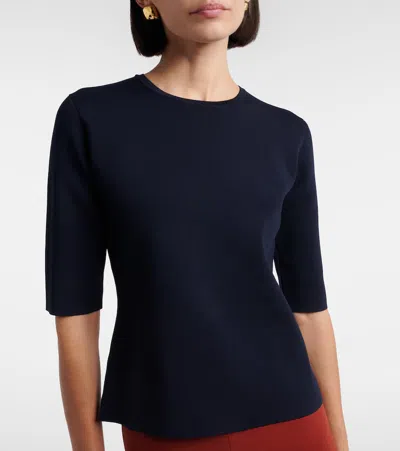 Max Mara Jersey Top In Blue