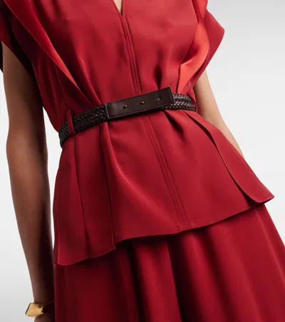 Max Mara Belted Top In Red