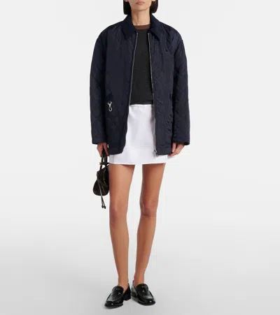 Prada Poplin Mini Skirt Belt Loops Waistband Pleated In White