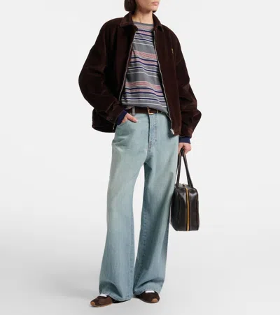 Miu Miu Fabric And Suede Low Top Sneakers Contrast Sole In Brown