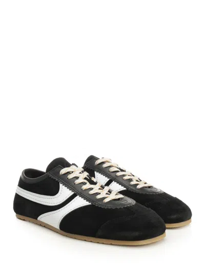 Dries Van Noten Sneakers Contrast Stitching Low Top Rubber Sole In Black
