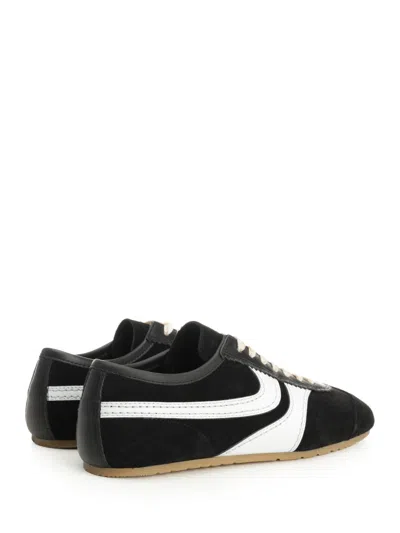 Dries Van Noten Sneakers Contrast Stitching Low Top Rubber Sole In Black