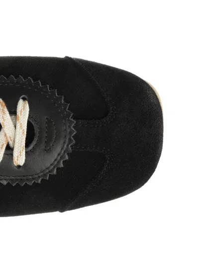 Dries Van Noten Sneakers Contrast Stitching Low Top Rubber Sole In Black