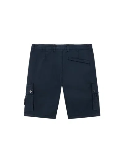 Stone Island Old Effect Cotton Cargo Bermuda Shorts Clothing