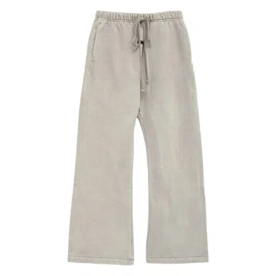 Essentials Drawstring Flared Track Pants In Gray