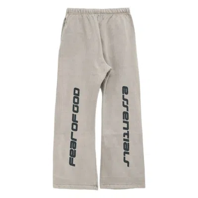 Essentials Drawstring Flared Track Pants In Gray