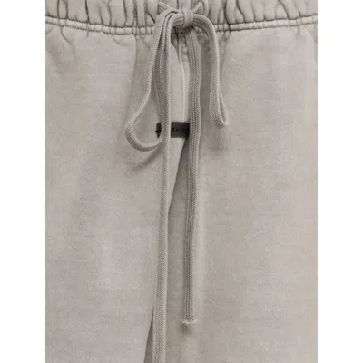 Essentials Drawstring Flared Track Pants In Gray