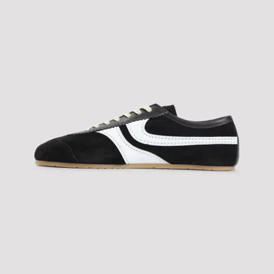 Dries Van Noten Sneakers Contrast Stitching Low Top Rubber Sole In Black