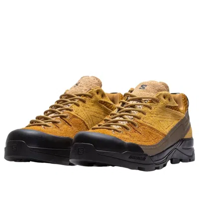 Salomon Textured Tan And Brown Sneakers In Multi