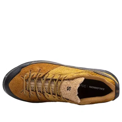 Salomon Textured Tan And Brown Sneakers In Multi