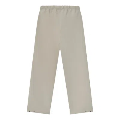 Essentials Embroidered Drawstring Trousers In Brown