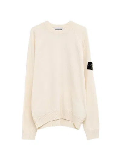Stone Island Texture Patch-detail Sweater In Neutral