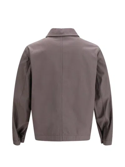 Stone Island Buttoned Patch Jacket In Gray