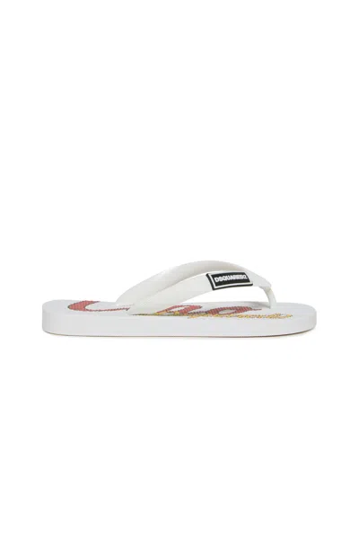 Dsquared2 Logo-detail Slides In White